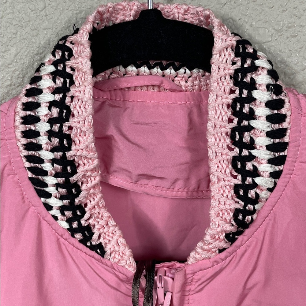 Nwt Ermanno Scervino Pink Full Zip Parka Jacket Windbreaker Sz 40 — image 4 of 8